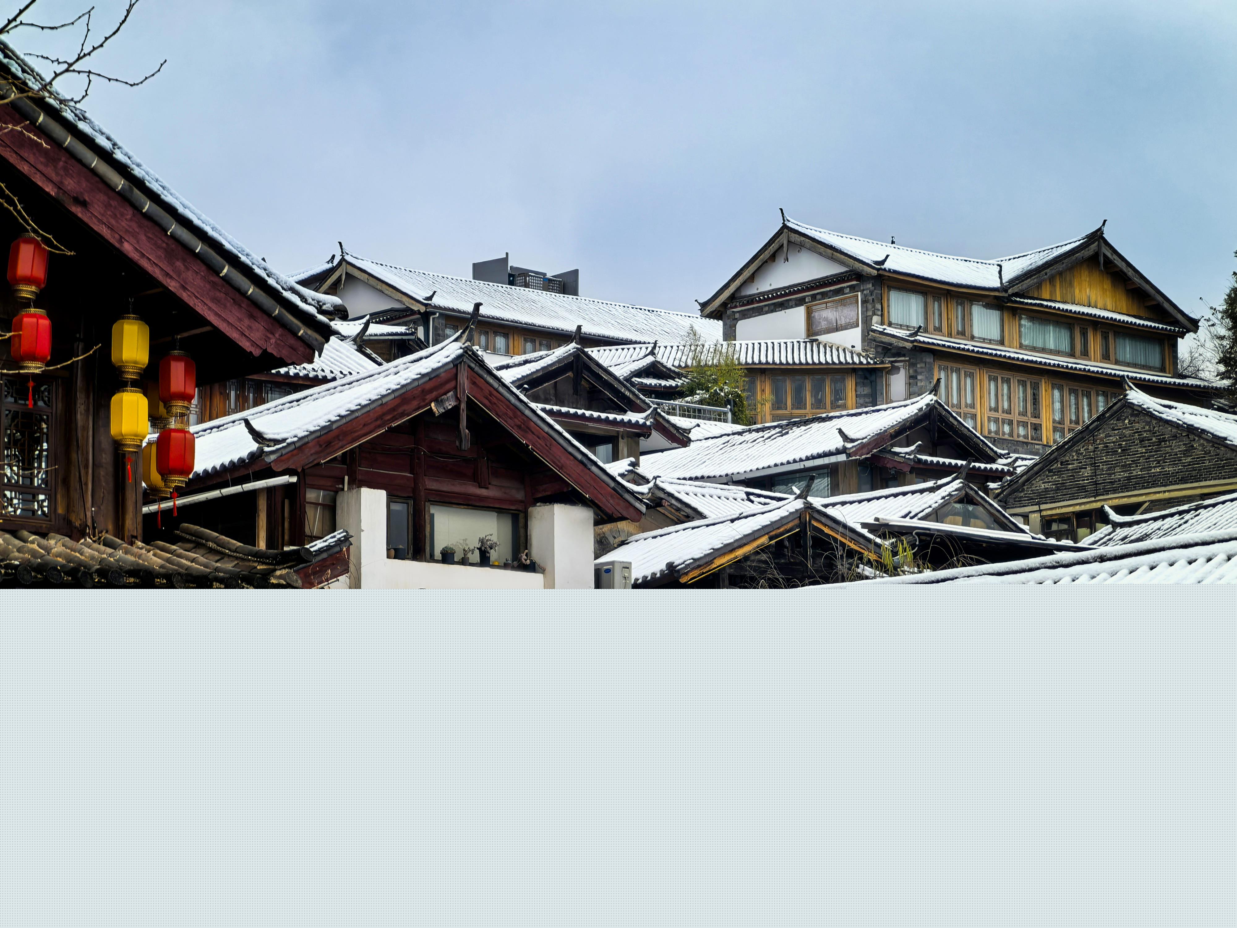 △麗江古城內的民居。